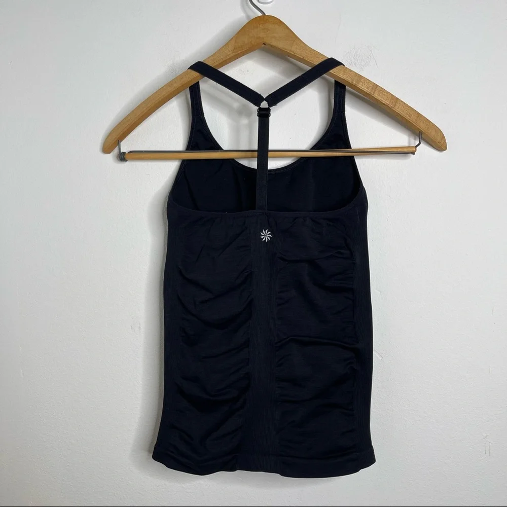 Athleta Black Up Tempo Seamless Tank Top Women Size M Comfort